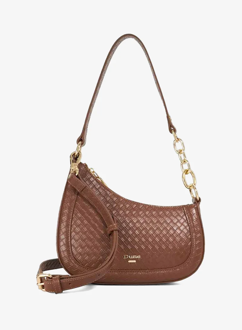 Asymmetric Chain Detail Shoulder Bag
